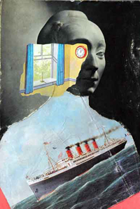 12:05, mail art by Matthew Rose