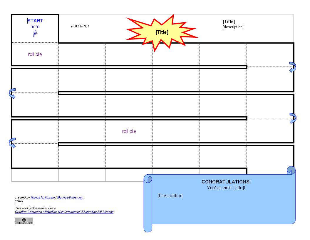 board game template cast